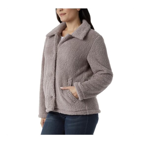 32 Degrees Women's Cozy Fleece Button Front Jacket NEW - Picture 2 of 5